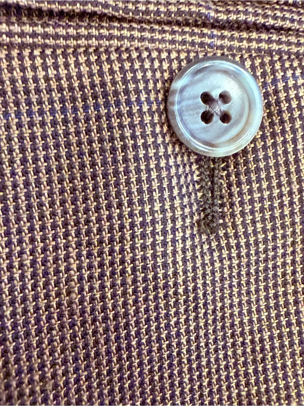 Polo Ralph Lauren Men’s Dress Pants Linen & Wool Blend Houndstooth Sz 38